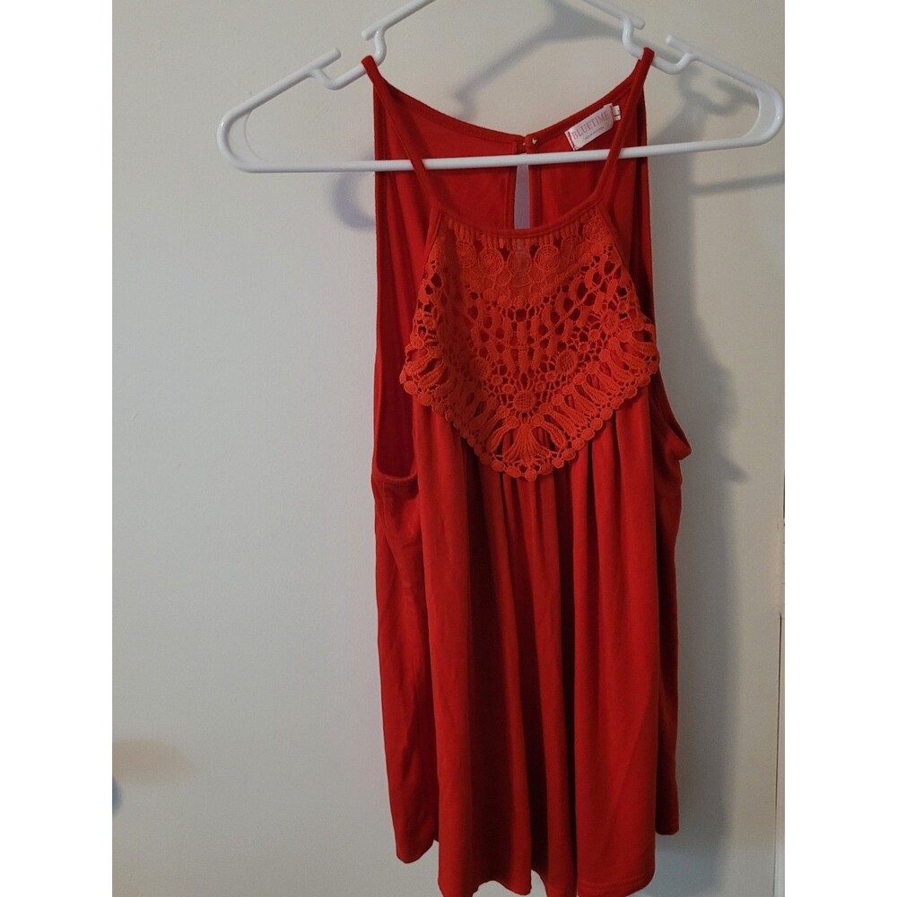 Women’s Sleeveless Red Tank Top  Size Large